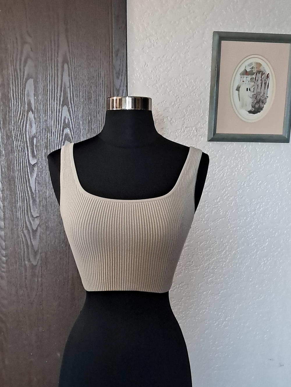 Babaton Cream Crop Top